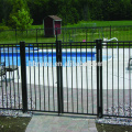 Easily assembled aluminum powder coated retractable fence gate / metal gate